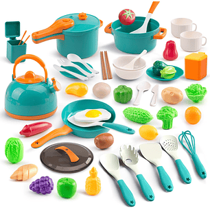 Juego de 60 piezas de mini accesorios de cocina para niños