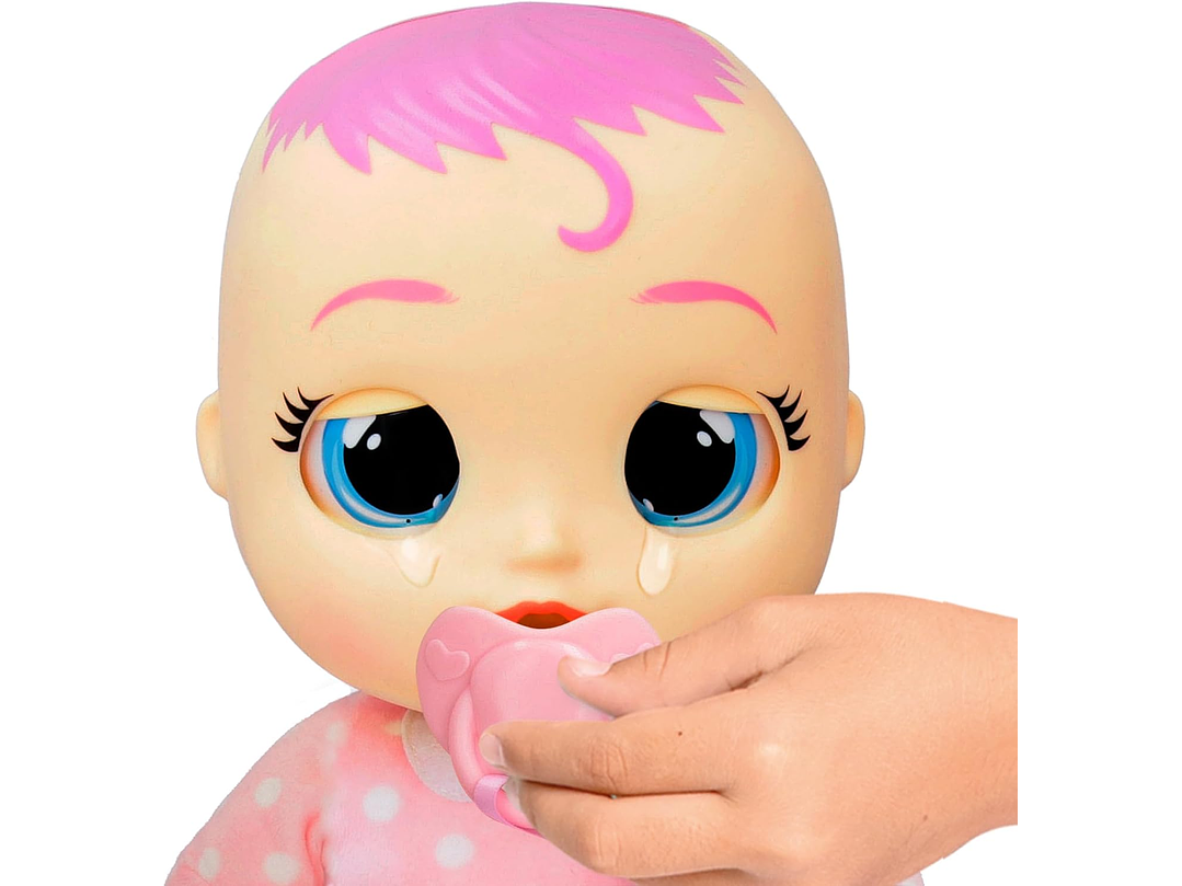 Cry Babies Muñeca recién nacida, Coney - Muñeca interactiva de bebé con más de 20 sonidos de bebé, niñas 5