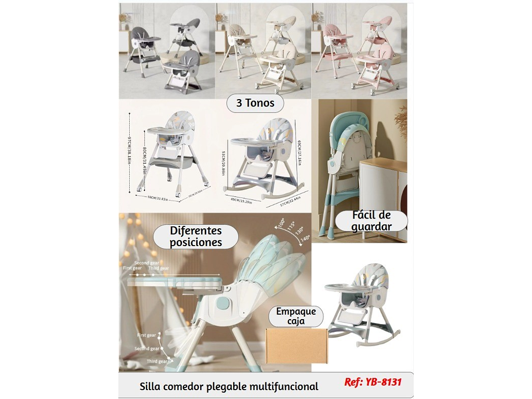 silla Comedor Plegable Multifuncional 1