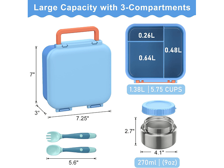  BEAQUEE Lonchera Bento  3