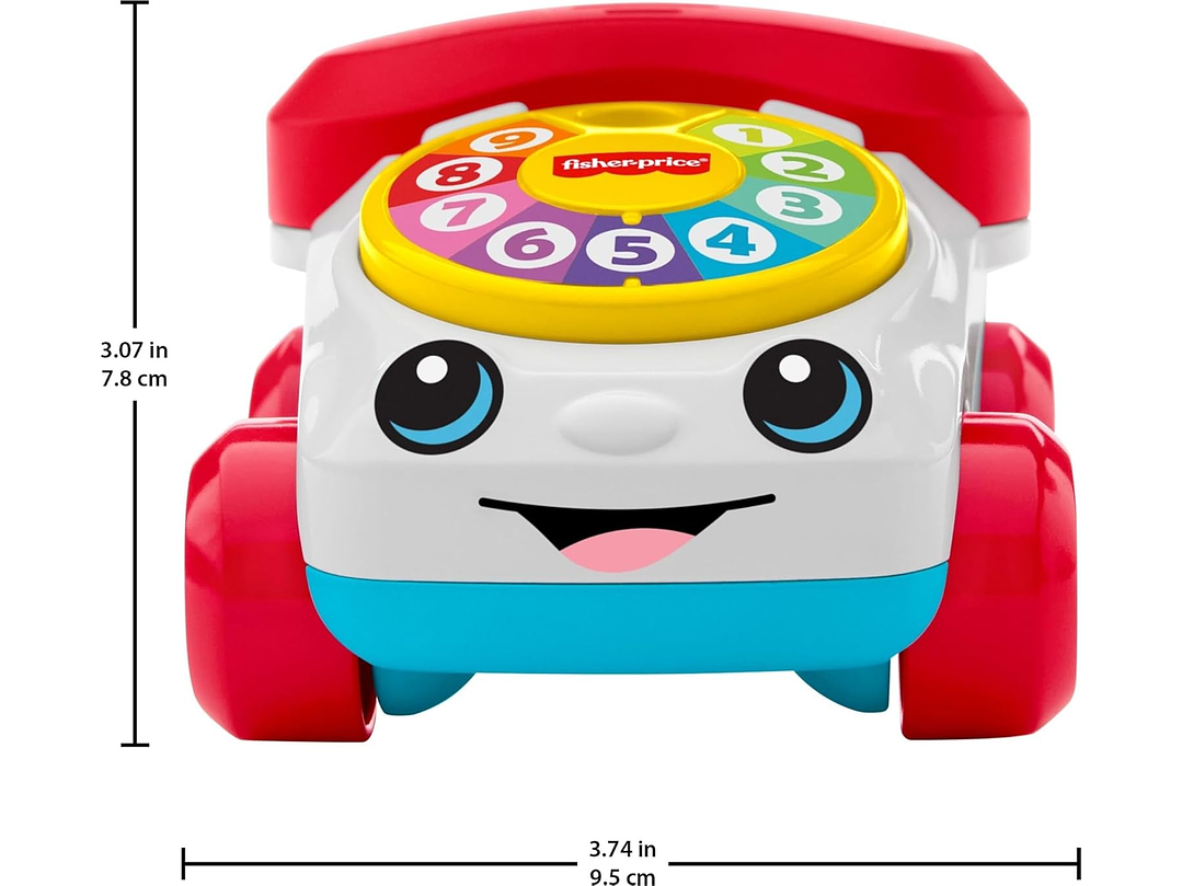 Fisher-Price Teléfono de juguete para bebé con vehículo que charla, 2