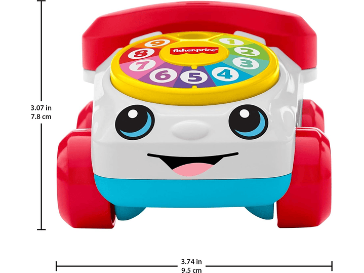 Fisher-Price Teléfono de juguete para bebé con vehículo que charla, 2