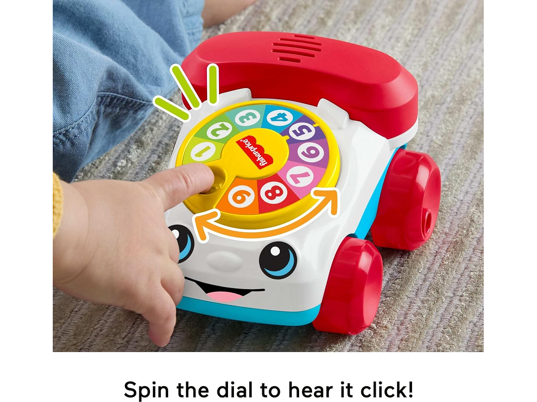 Fisher-Price Teléfono de juguete para bebé con vehículo que charla, 3