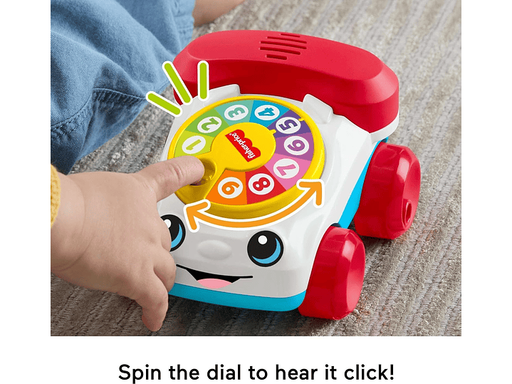 Fisher-Price Teléfono de juguete para bebé con vehículo que charla, 3