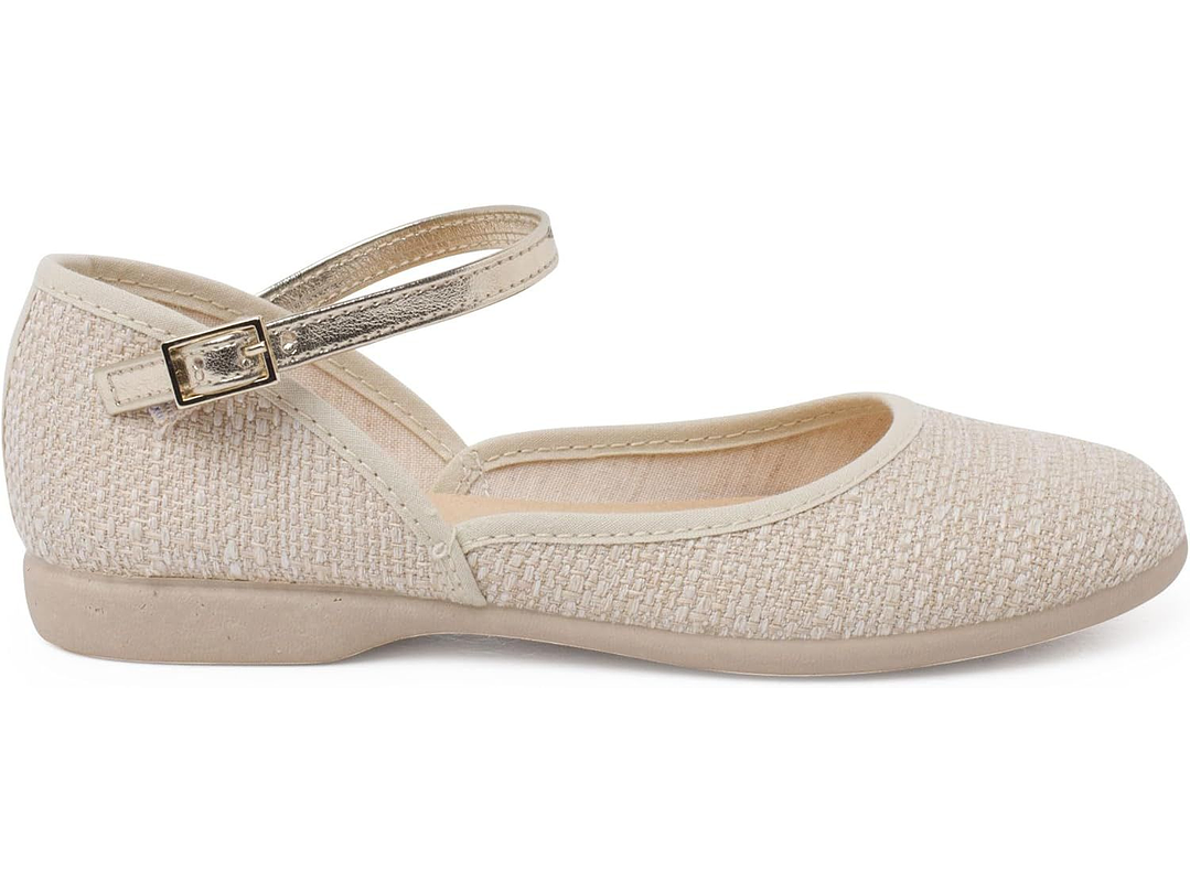 Merceditas Tokolate Lino Beige 3