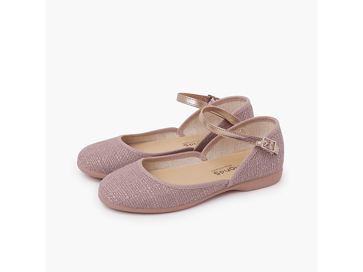 Merceditas Tokolate Lino Rosa Empolvado 2