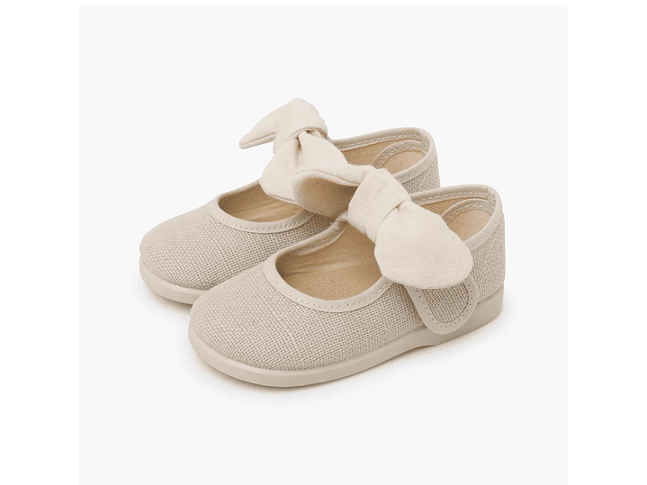 Merceditas Tokolate Lino Beige 1