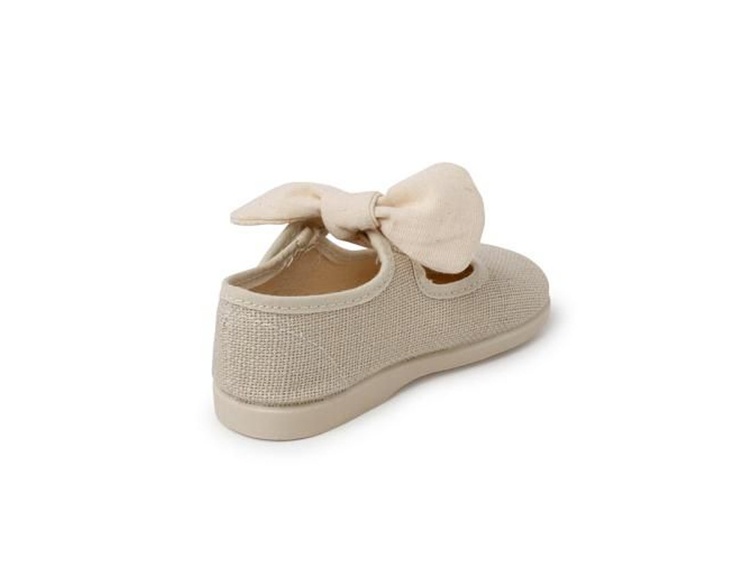 Merceditas Tokolate Lino Beige 3