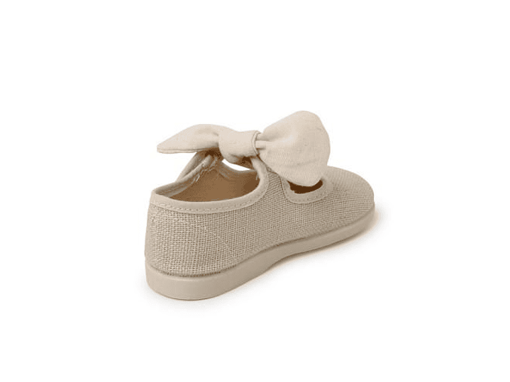 Merceditas Tokolate Lino Beige 3