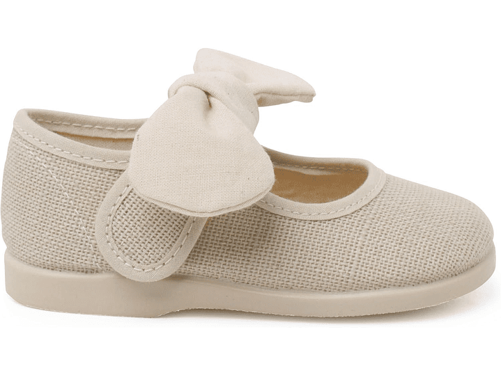 Merceditas Tokolate Lino Beige 6