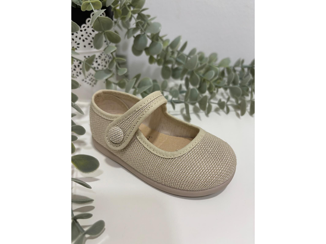 Merceditas Tokolate Lino Beige 2