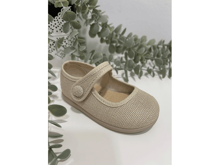 Merceditas Tokolate Lino Beige 2