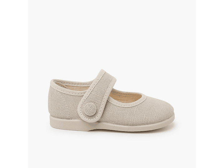 Merceditas Tokolate Lino Beige 4