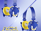  Sonic The Hedgehog - Auriculares Bluetooth para niños, auriculares inalámbricos y con cable con volumen - Miniatura 1
