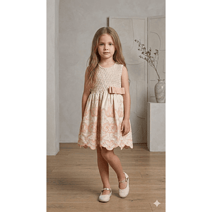 Vestido Bordado Nido De Abeja 