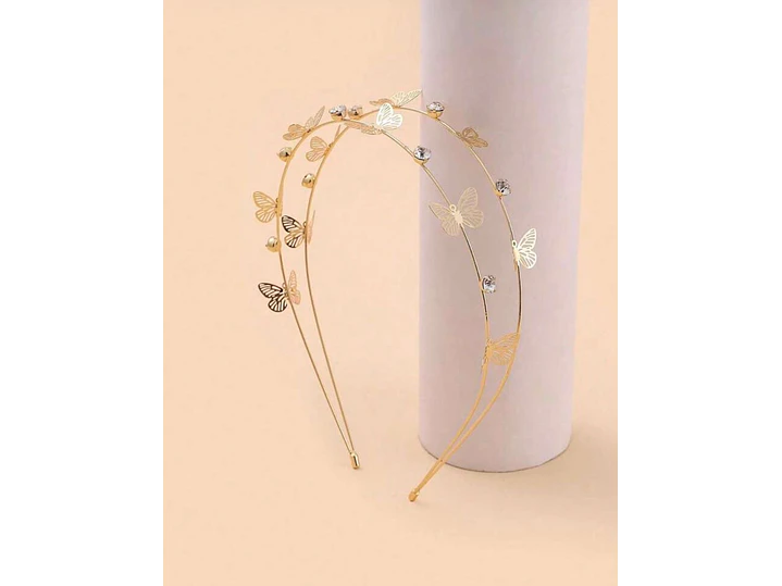 Diadema Mariposa Dorada  2