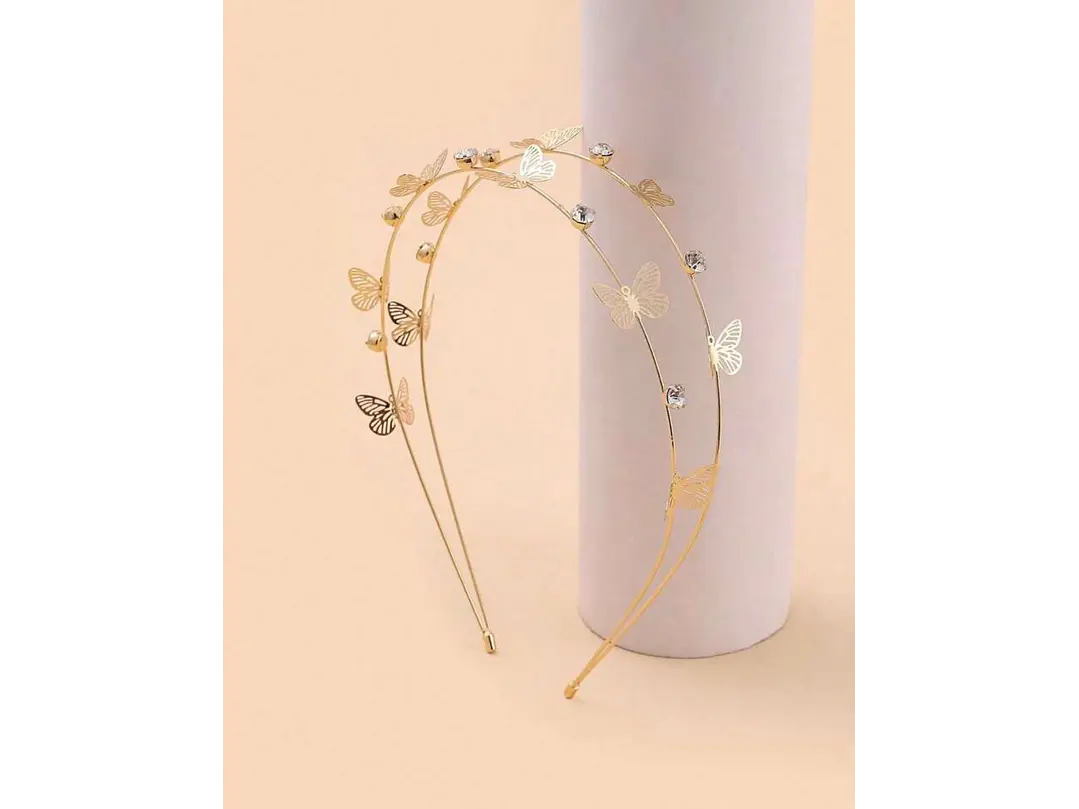 Diadema Mariposa Dorada  4