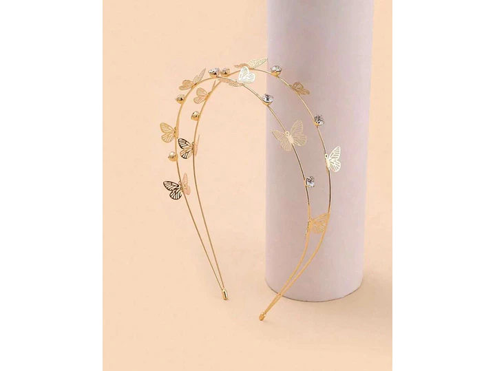 Diadema Mariposa Dorada  4