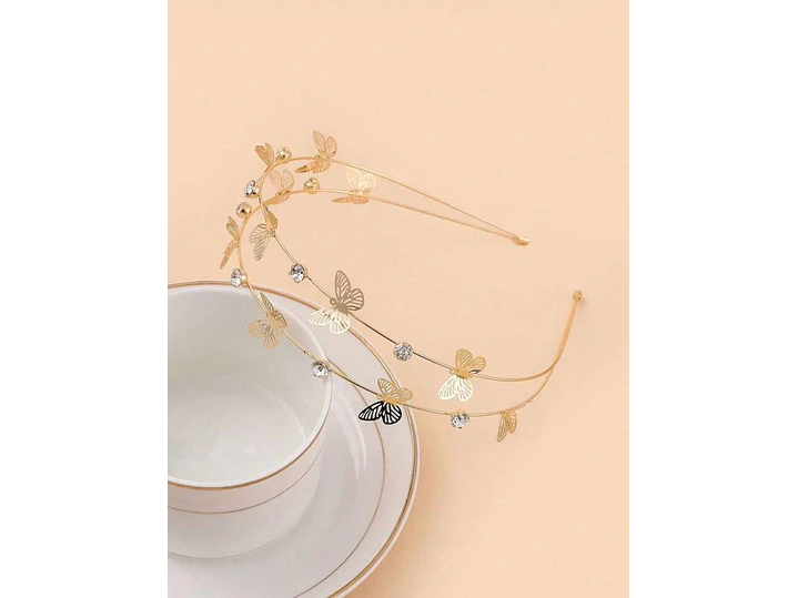 Diadema Mariposa Dorada  5