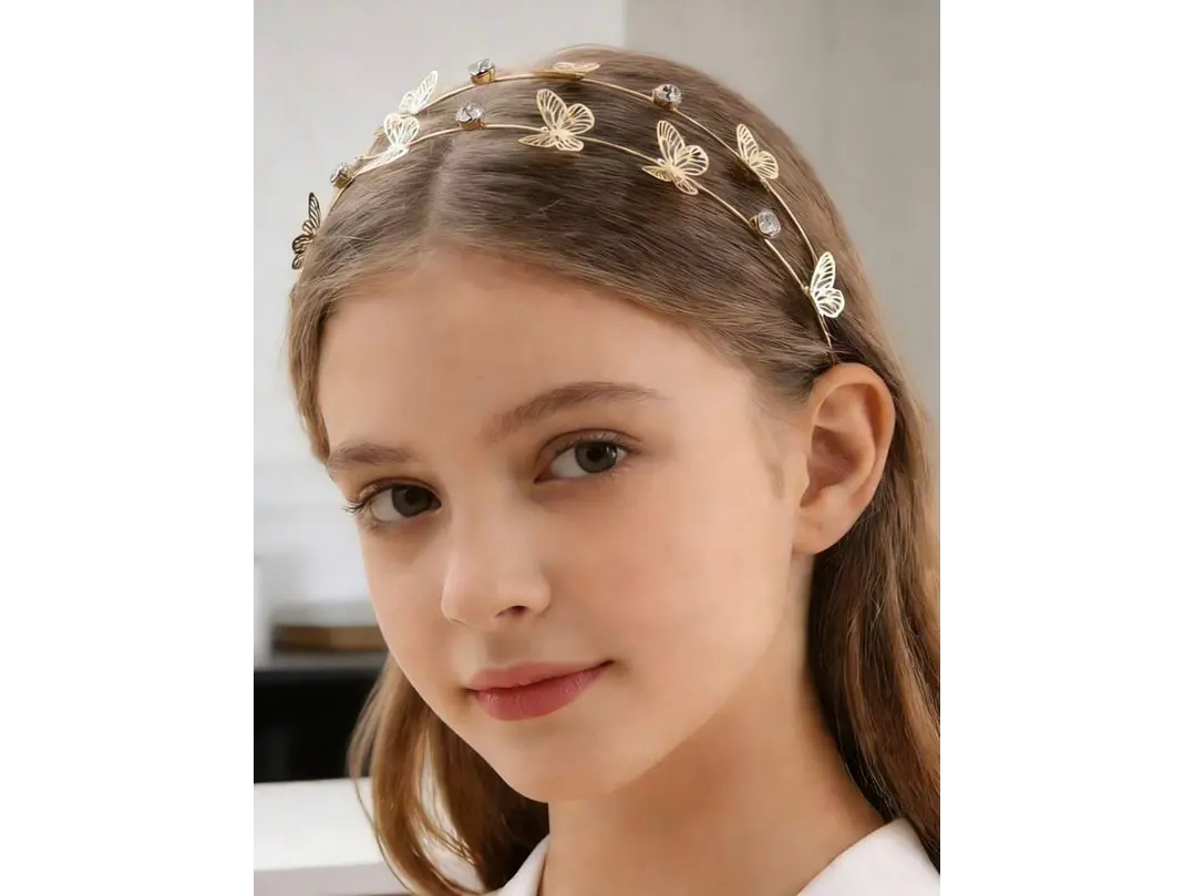 Diadema Mariposa Dorada  1
