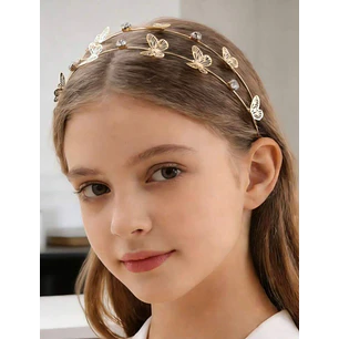 Diadema Mariposa Dorada 