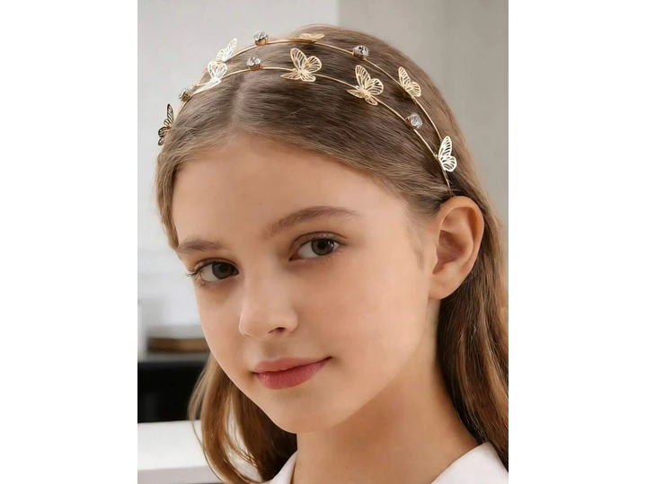Diadema Mariposa Dorada  1