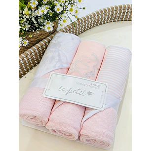 Set Toalla Con Capucha *3