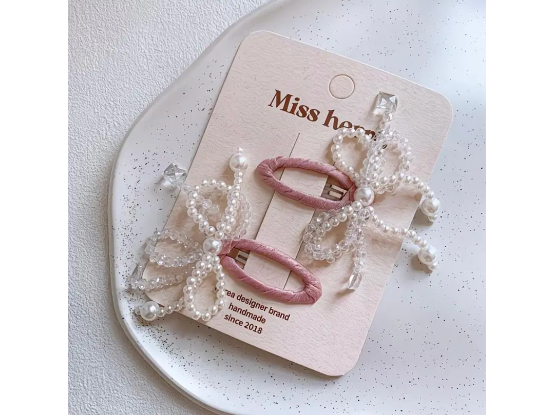 Pinzas Lazos Perlas   1