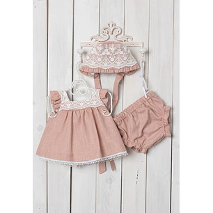 Vestido Romantico Lino Español