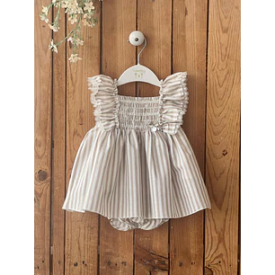 Vestido Lino Vale Rayas