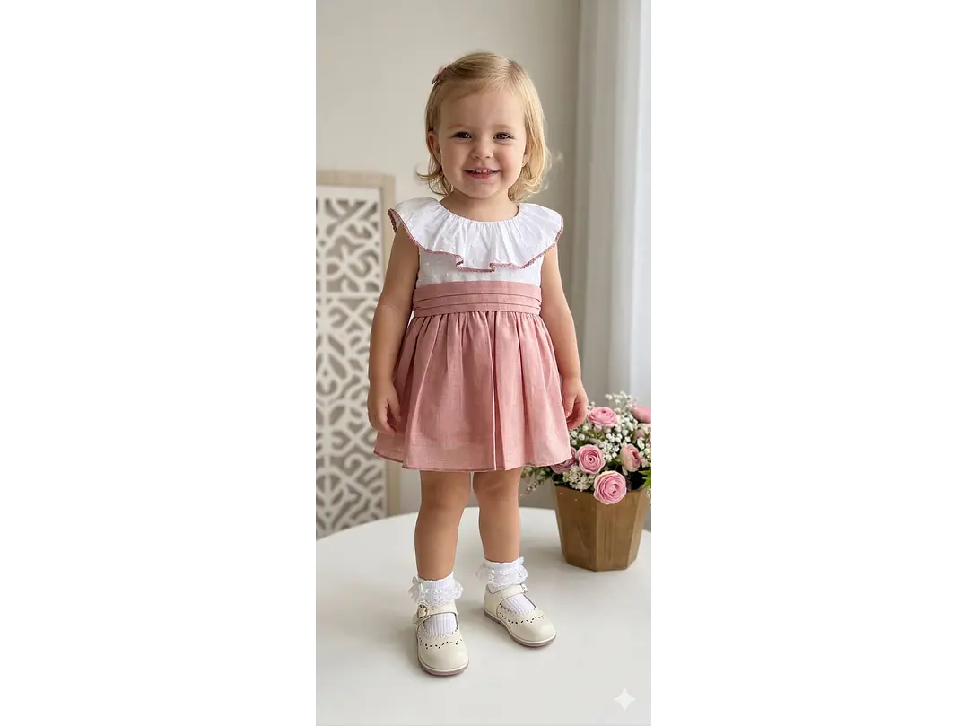 Vestido Español Lino-Plumeti Aurora 1