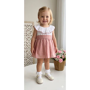 Vestido Español Lino-Plumeti Aurora