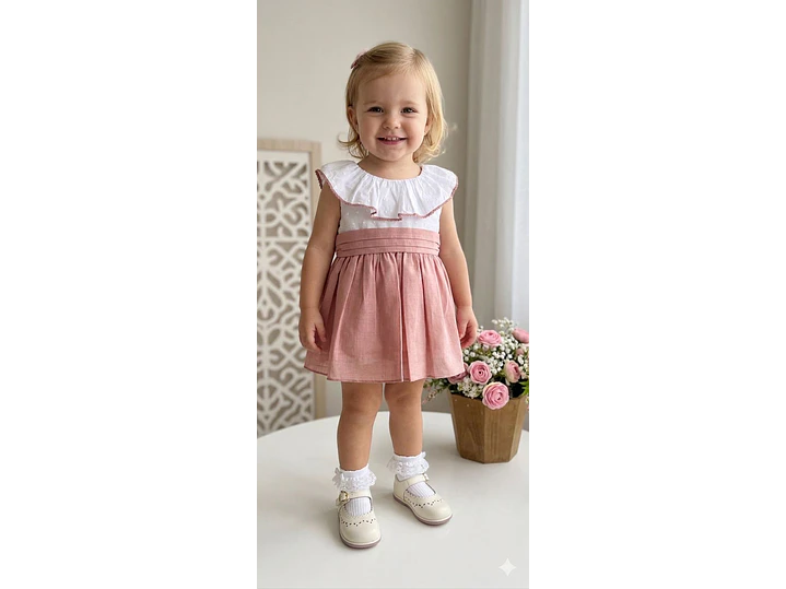 Vestido Español Lino-Plumeti Aurora 1