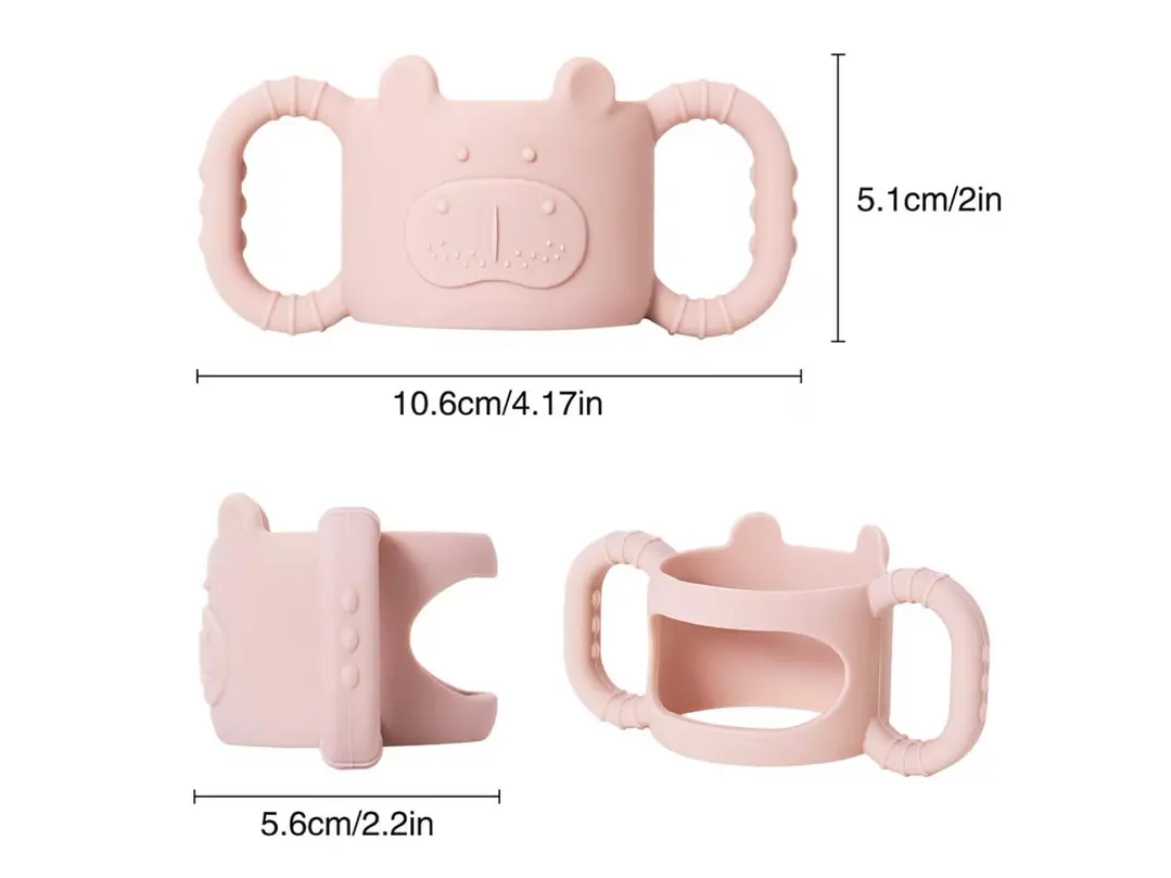 Asa De Silicona Para Biberon Rosa Palo 2