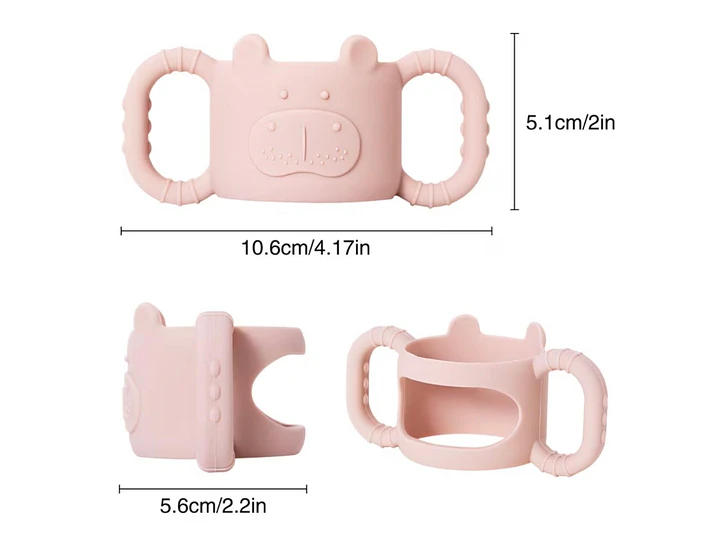 Asa De Silicona Para Biberon Rosa Palo 2