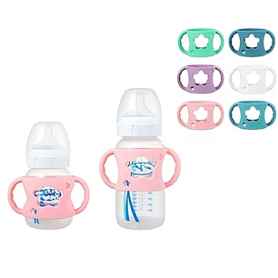 Asa De Silicona Para Biberon Rosa