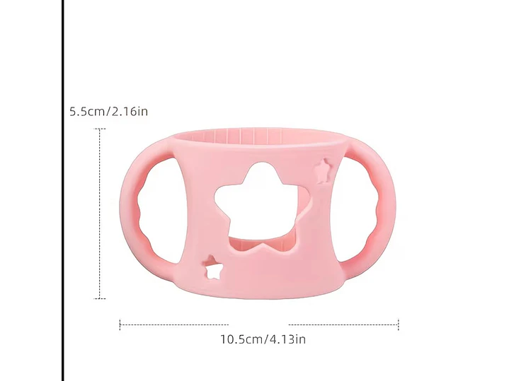 Asa De Silicona Para Biberon Rosa 2