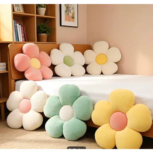 Cojin Flor Amarilla-Rosa