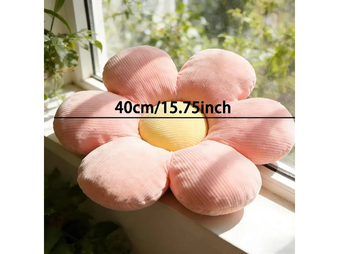 Cojin Flor Amarilla-Rosa 2