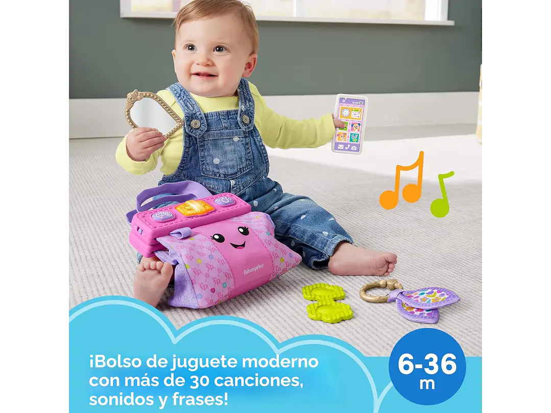 Fisher-Price Bolsa de juguete de aprendizaje para bebés, 1