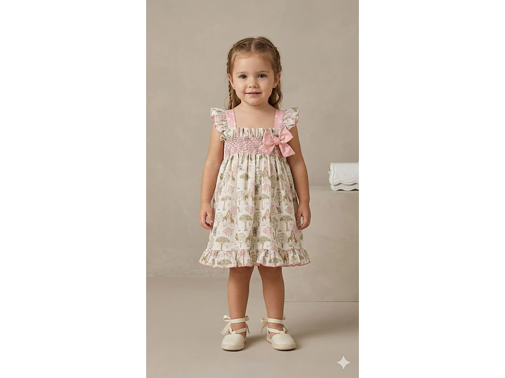 Vestido Rosa Safari  1