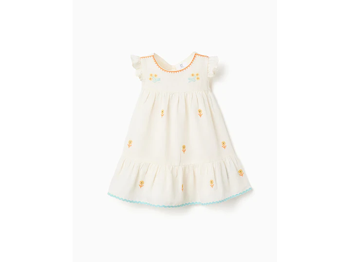 Vestido Algodon Y Lino Zipy 1