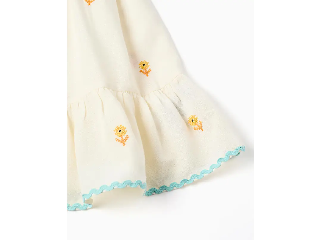 Vestido Algodon Y Lino Zipy 2