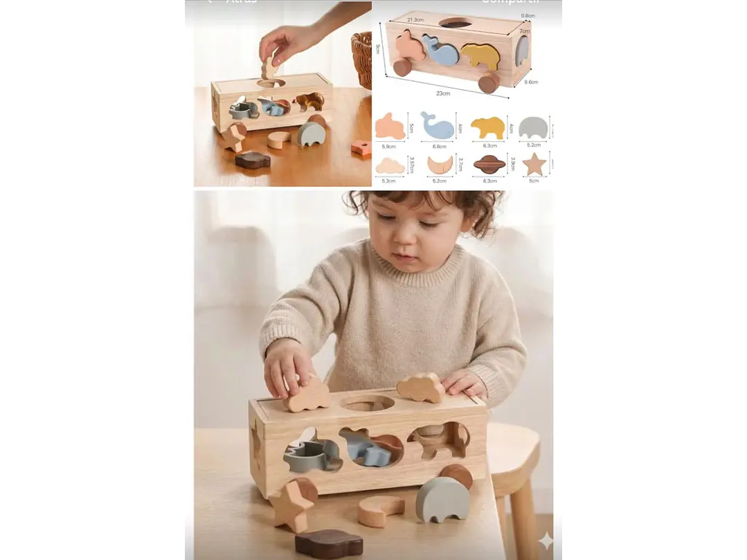 Juego Encajable De Madera Y Silicona 1