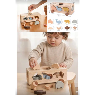 Juego Encajable De Madera Y Silicona