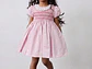 Vestido Nido De Abeja Rosa  - Miniatura 1