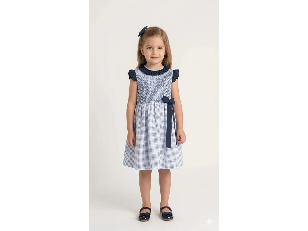 Vestido Nido De Abeja Turqui  1