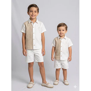 Camisa Lino Avena Crudo