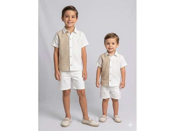 Camisa Lino Avena Crudo 1