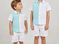 Camisa Lino Azul Crudo - Miniatura 1